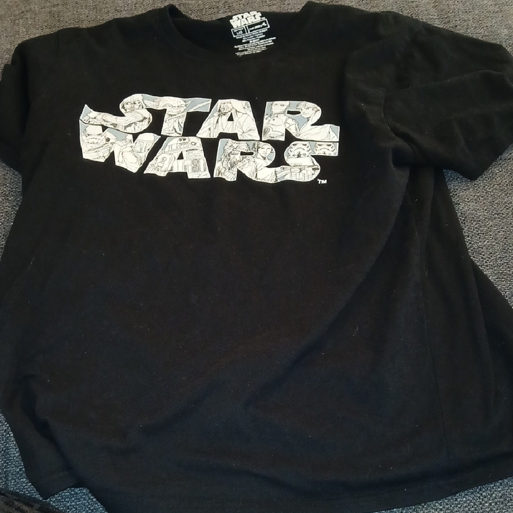 Star Wars Kids Black Tee with Graphic Logo